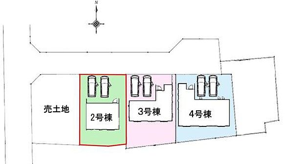 【現地販売会開催中】カースペースは2台付き!セカンドカー持ちの方や急な来客時にも安心ですね。