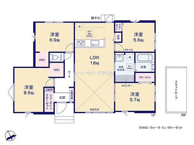 4LDKの魅力的な間取り!LDKはゆったりとした空間で、ご家族との団らん時間が、より一層充実したものになりますね家族との仲が深まり、自然と笑顔が増えそうです!