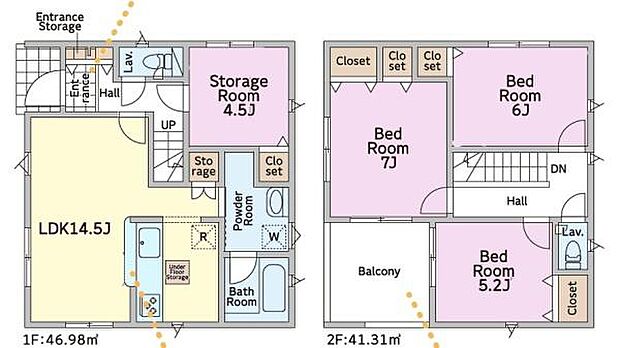 3LDKSの魅力的な間取り!LDKはゆったりとした空間で、ご家族との団らん時間が、より一層充実したものになりますね家族との仲が深まり、自然と笑顔が増えそうです!