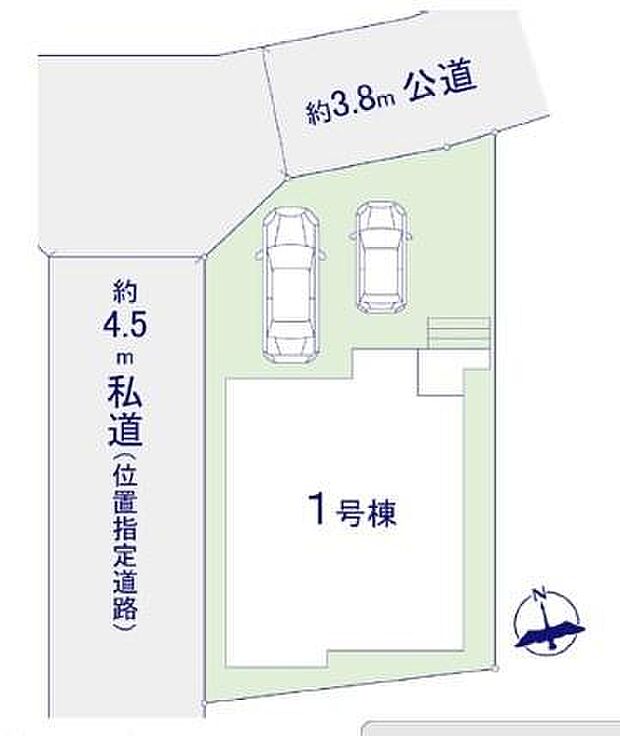 カースペースは2台付き!セカンドカー持ちの方や急な来客時にも安心ですね。