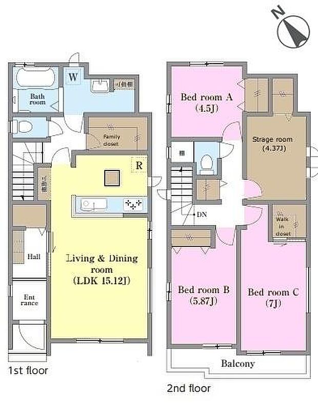 3SLDKの魅力的な間取り!LDKはゆったりとした空間で、ご家族との団らん時間が、より一層充実したものになりますね家族との仲が深まり、自然と笑顔が増えそうです!