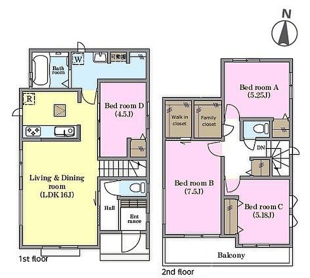 4LDKの魅力的な間取り!LDKはゆったりとした空間で、ご家族との団らん時間が、より一層充実したものになりますね家族との仲が深まり、自然と笑顔が増えそうです!