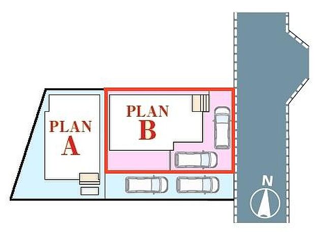 カースペースは2台付き!セカンドカー持ちの方や急な来客時にも安心ですね。