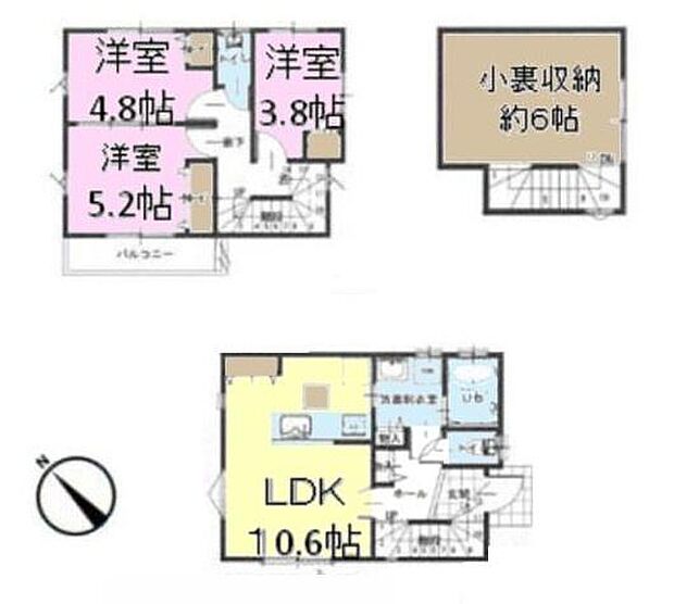 3LDKの魅力的な間取り!LDKはゆったりとした空間で、ご家族との団らん時間が、より一層充実したものになりますね。家族との仲が深まり、自然と笑顔が増えます!