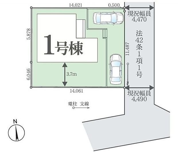 カースペースは2台付き!セカンドカー持ちの方や急な来客時にも安心ですね。