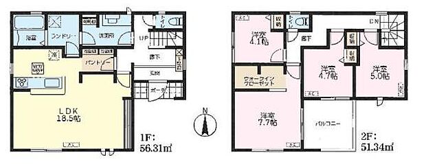 4LDKの魅力的な間取り!LDKはゆったりとした空間で、ご家族との団らん時間が、より一層充実したものになりますね家族との仲が深まり、自然と笑顔が増えそうです!