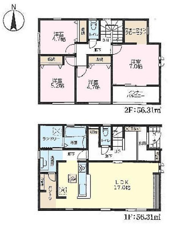 4LDKの魅力的な間取り!LDKはゆったりとした空間で、ご家族との団らん時間が、より一層充実したものになりますね家族との仲が深まり、自然と笑顔が増えそうです!