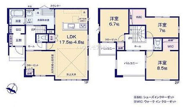 3(4)LDKの魅力的な間取り!LDKはゆったりとした空間で、ご家族との団らん時間が、より一層充実したものになりますね。家族との仲が深まり、自然と笑顔が増えます!