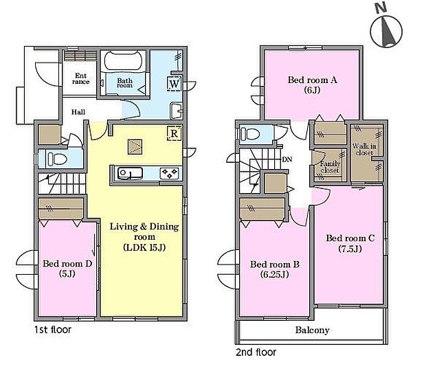 4LDKの魅力的な間取り!LDKはゆったりとした空間で、ご家族との団らん時間が、より一層充実したものになりますね家族との仲が深まり、自然と笑顔が増えそうです!