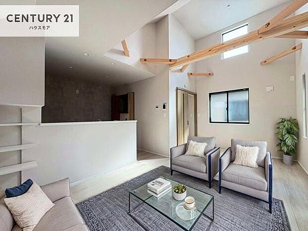 家具はCGパースです。心地良いリビングは家族が自然と集まります。家族団欒の時間が増えそうです。ご家族と、より一層充実した時間を過ごせそうですね。