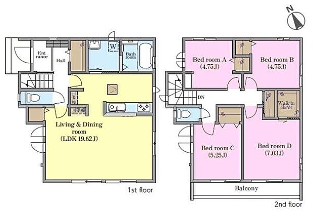 4LDKの魅力的な間取り!LDKはゆったりとした空間で、ご家族との団らん時間が、より一層充実したものになりますね。家族との仲が深まり、自然と笑顔が増えます!