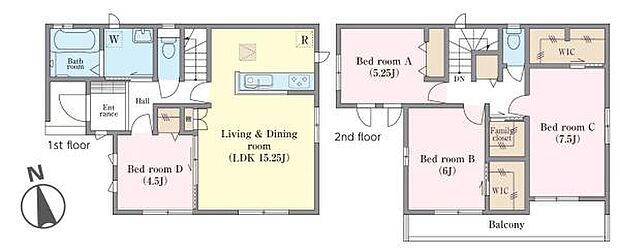 4LDKの魅力的な間取り!LDKはゆったりとした空間で、ご家族との団らん時間が、より一層充実したものになりますね家族との仲が深まり、自然と笑顔が増えそうです!