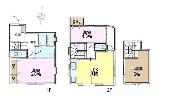 2LDKの魅力的な間取り!LDKはゆったりとした空間で、ご家族との団らん時間が、より一層充実したものになりますね!家族との仲が深まり、自然と笑顔が増えそうです!