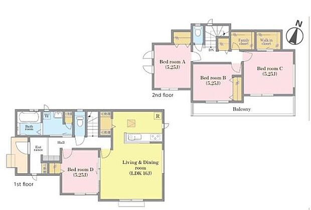 4LDKの魅力的な間取り!LDKはゆったりとした空間で、ご家族との団らん時間が、より一層充実したものになりますね家族との仲が深まり、自然と笑顔が増えそうです!