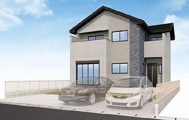 こちらは完成予想図となります。完成が待ち遠しい、魅力あふれる住まいです。ご不明点やご要望などがございましたら、どうぞお気軽にお申し付けください。