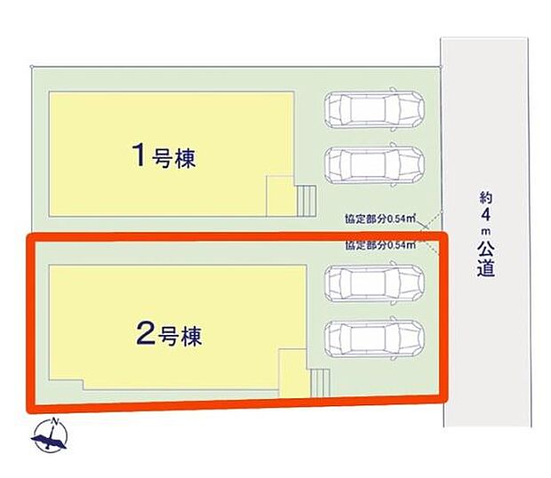 カースペースは2台付き!セカンドカー持ちの方や急な来客時にも安心ですね。