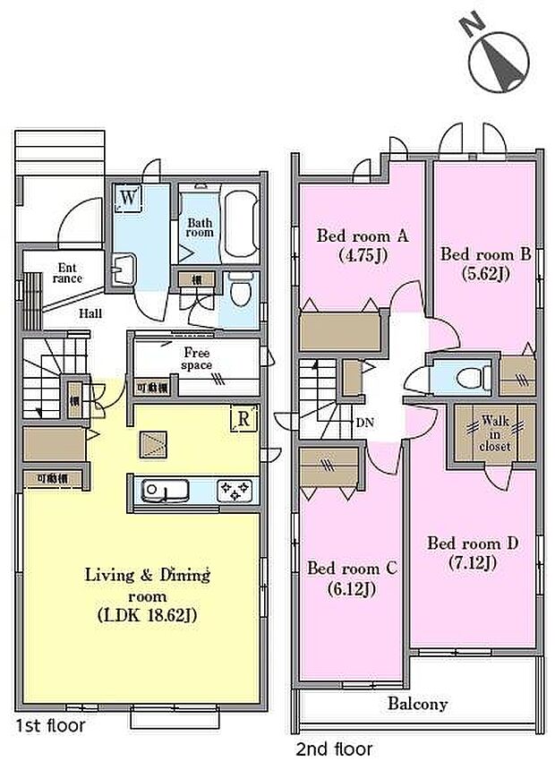 4LDKの魅力的な間取り！LDKはゆったりとした空間で、ご家族との団らん時間が、より一層充実したものになりますね家族との仲が深まり、自然と笑顔が増えそうです！