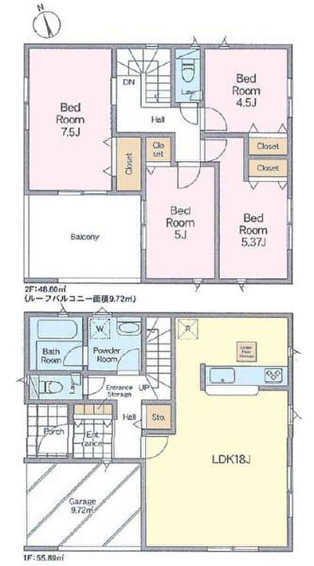 4LDKの魅力的な間取り!LDKはゆったりとした空間で、ご家族との団らん時間が、より一層充実したものになりますね家族との仲が深まり、自然と笑顔が増えそうです!