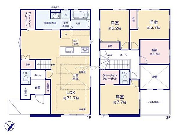 3SLDKの魅力的な間取り!LDKはゆったりとした空間で、ご家族との団らん時間が、より一層充実したものになりますね。家族との仲が深まり、自然と笑顔が増えます!