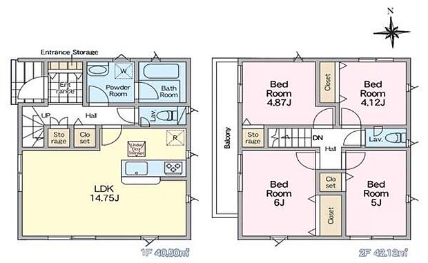 4LDKの魅力的な間取り！LDKはゆったりとした空間で、ご家族との団らん時間が、より一層充実したものになりますね。家族との仲が深まり、自然と笑顔が増えます！