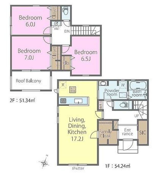 3LDKの魅力的な間取り!LDKはゆったりとした空間で、ご家族との団らん時間が、より一層充実したものになりますね家族との仲が深まり、自然と笑顔が増えそうです!