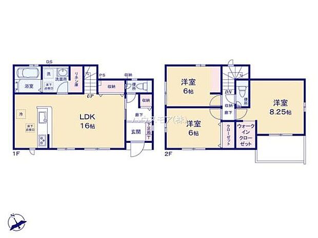 3LDKの魅力的な間取り！LDKはゆったりとした空間で、ご家族との団らん時間が、より一層充実したものになりますね。家族との仲が深まり、自然と笑顔が増えます！