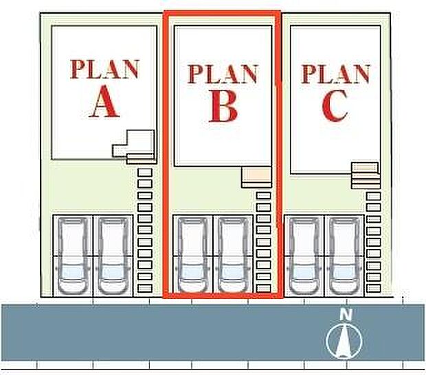 カースペースは2台付き!セカンドカー持ちの方や急な来客時にも安心ですね。
