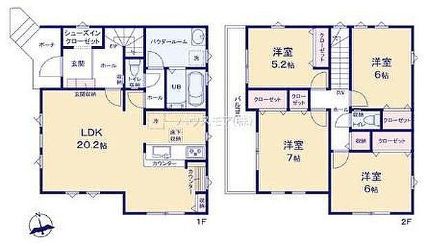 4LDKの魅力的な間取り！LDKはゆったりとした空間で、ご家族との団らん時間が、より一層充実したものになりますね家族との仲が深まり、自然と笑顔が増えそうです！