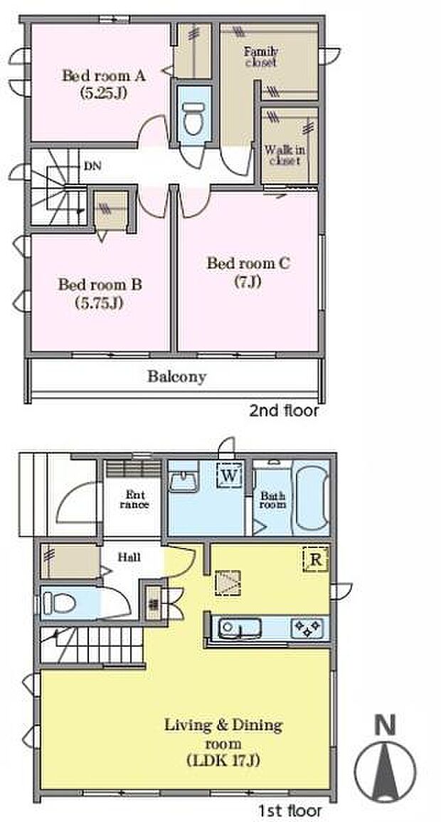 3LDKの魅力的な間取り!LDKはゆったりとした空間で、ご家族との団らん時間が、より一層充実したものになりますね。家族との仲が深まり、自然と笑顔が増えます!