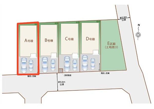カースペース2台付きでマイカーをお持ちのご家庭でも安心。物件探しのご条件・ご要望・ご質問など、何なりと弊社スタッフまでお申し付けください！