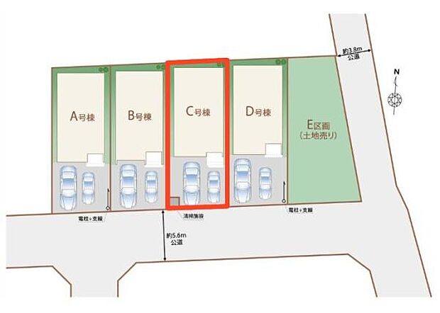 カースペース2台付きでマイカーをお持ちのご家庭でも安心。物件探しのご条件・ご要望・ご質問など、何なりと弊社スタッフまでお申し付けください!
