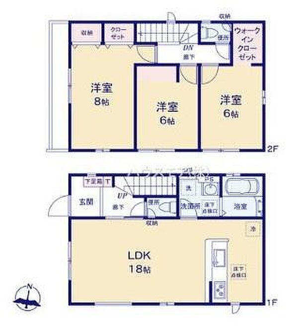 3LDKの魅力的な間取り!LDKはゆったりとした空間で、ご家族との団らん時間が、より一層充実したものになりますね家族との仲が深まり、自然と笑顔が増えそうです!