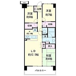 ザ・レジデンス千葉ニュータウン中央四番館 3LDKの間取図画像