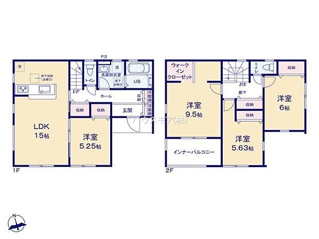 4LDKの魅力的な間取り!LDKはゆったりとした空間で、ご家族との団らん時間が、より一層充実したものになりますね。家族との仲が深まり、自然と笑顔が増えます!