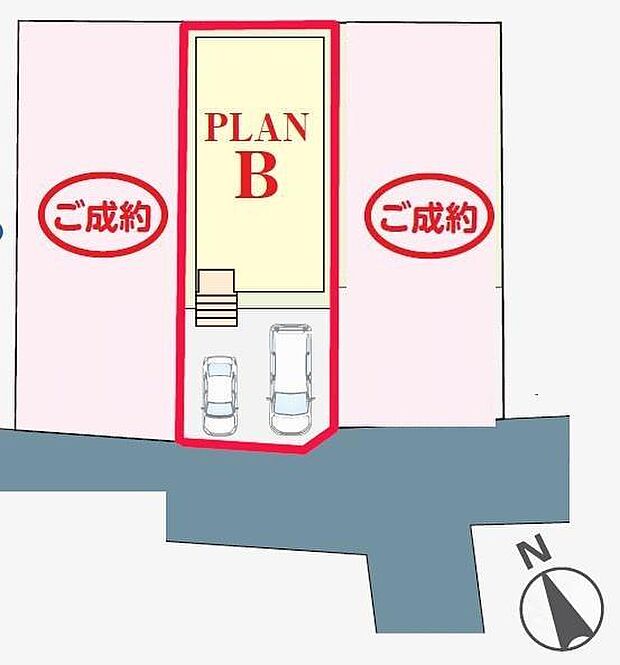 カースペースは2台付き!セカンドカー持ちの方や急な来客時にも安心ですね。