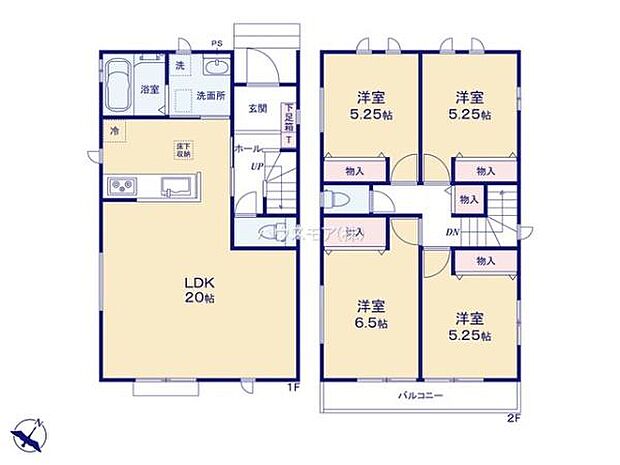 4LDKの魅力的な間取り!LDKはゆったりとした空間で、ご家族との団らん時間が、より一層充実したものになりますね家族との仲が深まり、自然と笑顔が増えそうです!