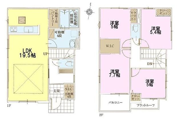 4LDKの魅力的な間取り!LDKはゆったりとした空間で、ご家族との団らん時間が、より一層充実したものになりますね家族との仲が深まり、自然と笑顔が増えそうです!