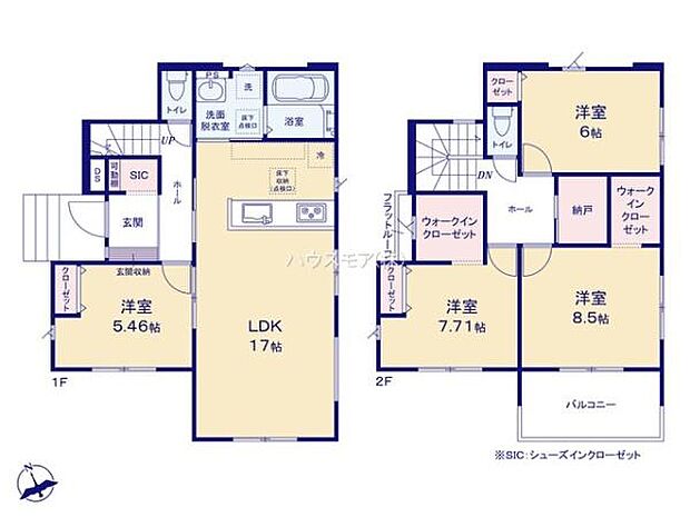 4LDKの魅力的な間取り!LDKはゆったりとした空間で、ご家族との団らん時間が、より一層充実したものになりますね。家族との仲が深まり、自然と笑顔が増えます!