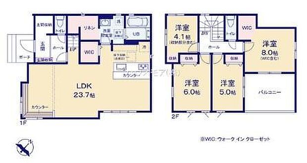 4LDKの魅力的な間取り!LDKはゆったりとした空間で、ご家族との団らん時間が、より一層充実したものになりますね!家族との仲が深まり、自然と笑顔が増えそうです!