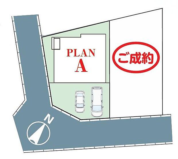 カースペースは2台付き!セカンドカー持ちの方や急な来客時にも安心ですね。
