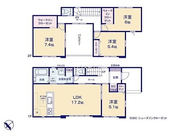 4LDKの魅力的な間取り!LDKはゆったりとした空間で、ご家族との団らん時間が、より一層充実したものになりますね家族との仲が深まり、自然と笑顔が増えそうです!