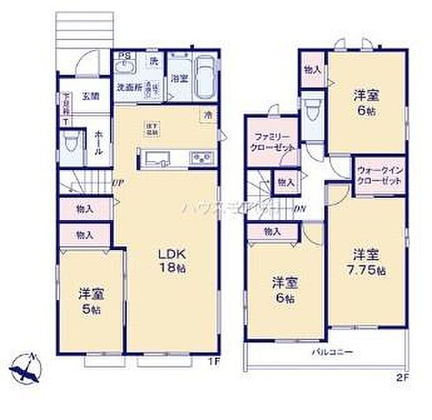 4LDKの魅力的な間取り！LDKはゆったりとした空間で、ご家族との団らん時間が、より一層充実したものになりますね家族との仲が深まり、自然と笑顔が増えそうです！