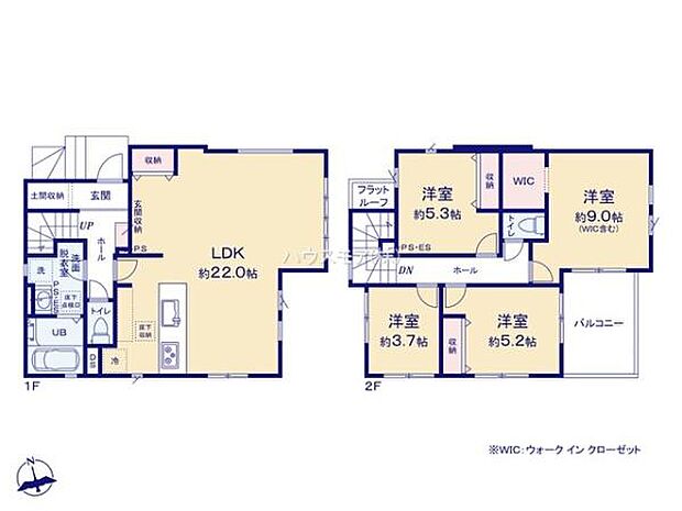 4(5)LDKの魅力的な間取り！LDKはゆったりとした空間で、ご家族との団らん時間が、より一層充実したものになりますね家族との仲が深まり、自然と笑顔が増えそうです！