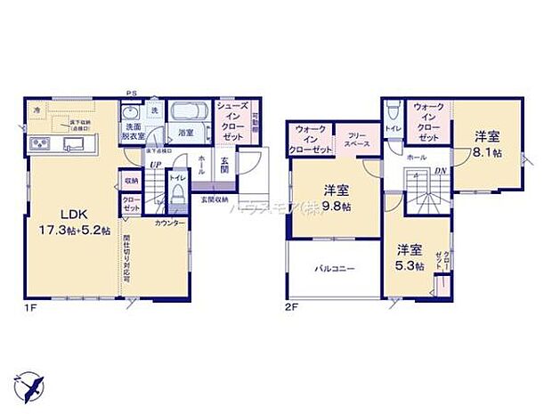3(4)LDKの魅力的な間取り！LDKはゆったりとした空間で、ご家族との団らん時間が、より一層充実したものになりますね。家族との仲が深まり、自然と笑顔が増えます！
