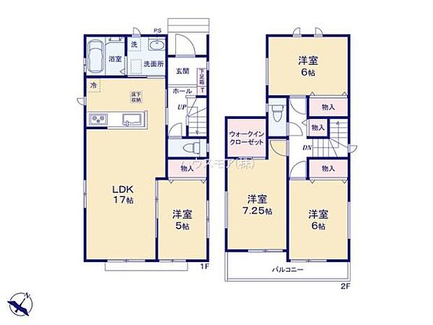 4LDKの魅力的な間取り！LDKはゆったりとした空間で、ご家族との団らん時間が、より一層充実したものになりますね家族との仲が深まり、自然と笑顔が増えそうです！