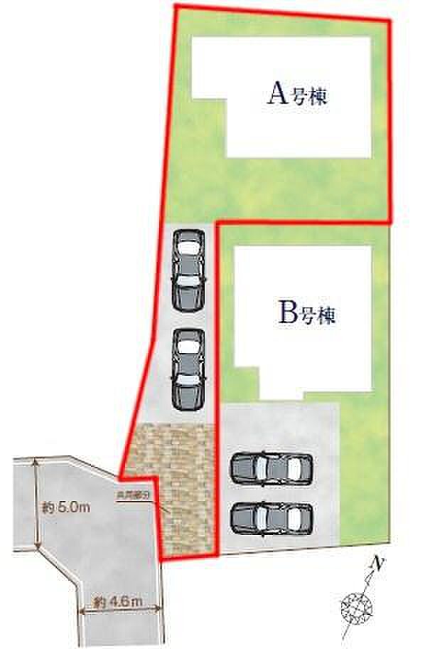 カースペースは2台付き！セカンドカー持ちの方や急な来客時にも安心ですね。物件探しのご条件・ご要望などありましたら、何なりとスタッフまでお申し付けください！