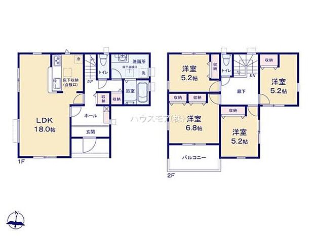 4LDKの魅力的な間取り!LDKはゆったりとした空間で、ご家族との団らん時間が、より一層充実したものになりますね家族との仲が深まり、自然と笑顔が増えそうです!