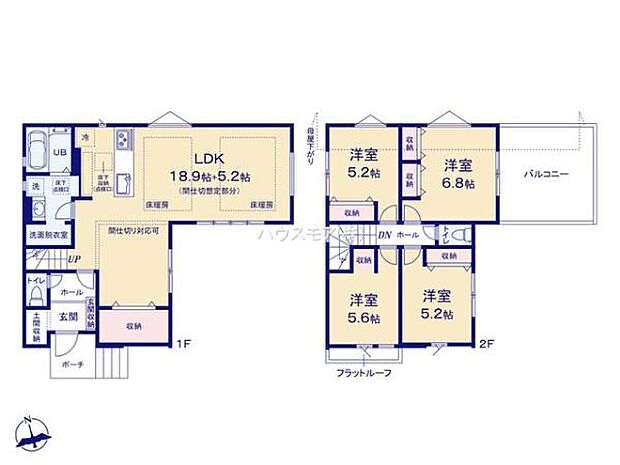 4LDKの魅力的な間取り!LDKはゆったりとした空間で、ご家族との団らん時間が、より一層充実したものになりますね家族との仲が深まり、自然と笑顔が増えそうです!