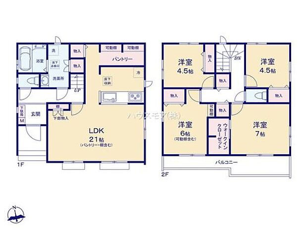 4LDKの魅力的な間取り!LDKはゆったりとした空間で、ご家族との団らん時間が、より一層充実したものになりますね家族との仲が深まり、自然と笑顔が増えそうです!