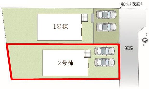 カースペースは2台付き!セカンドカー持ちの方や急な来客時にも安心ですね。物件探しのご条件・ご要望などありましたら、何なりとスタッフまでお申し付けください!